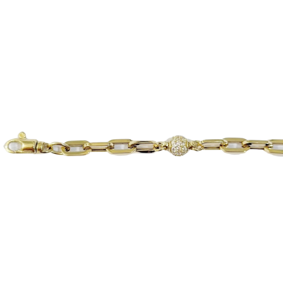 Armband mit kombinierten Gliedern 585 Gold 2