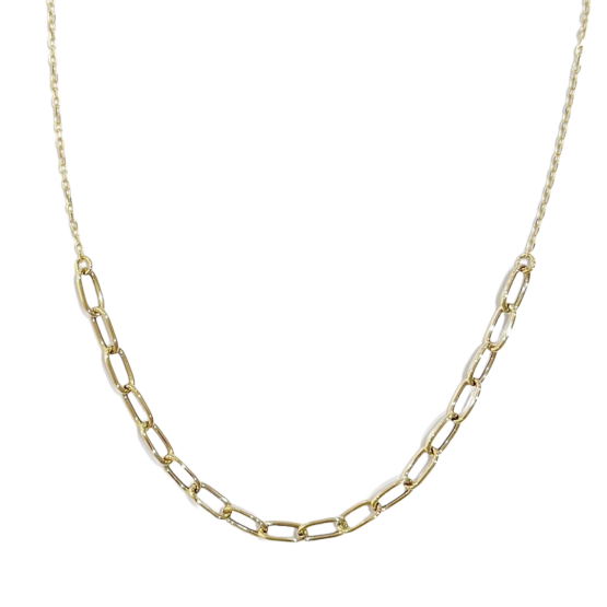 Collier mit großen Gliedern 585 Gold