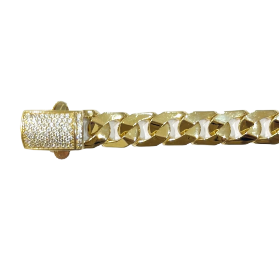 Cuban Link Armband 8,6mm 585 Gold – Bild 2