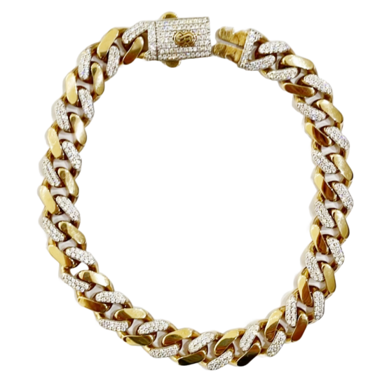 Cuban Link Armband 9mm 585 Gold