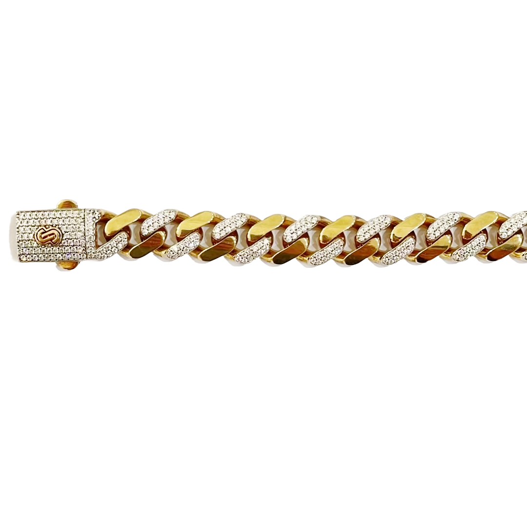 Cuban Link Armband 9mm 585 Gold