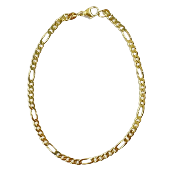 Figarokette Armband 3mm 585er Gold