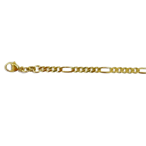 Figarokette Armband 3mm 585er Gold