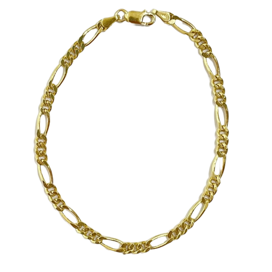 Figarokette Armband 4mm 585er Gold