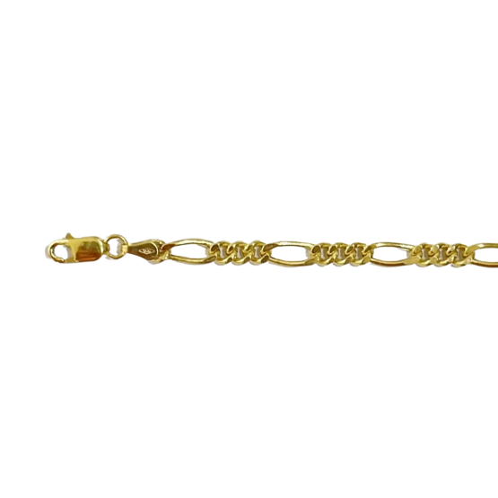 Figarokette Armband 4mm 585er Gold