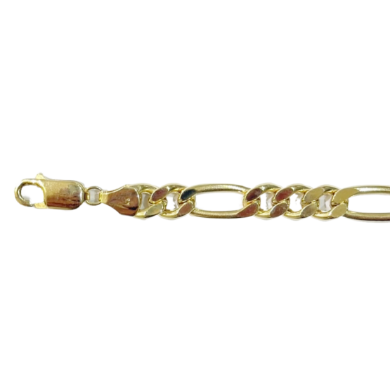 Figarokette Armband 6,6mm 585er Gold – Bild 2