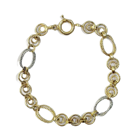 Gliederkette Armband Bicolor 585 Gold 1