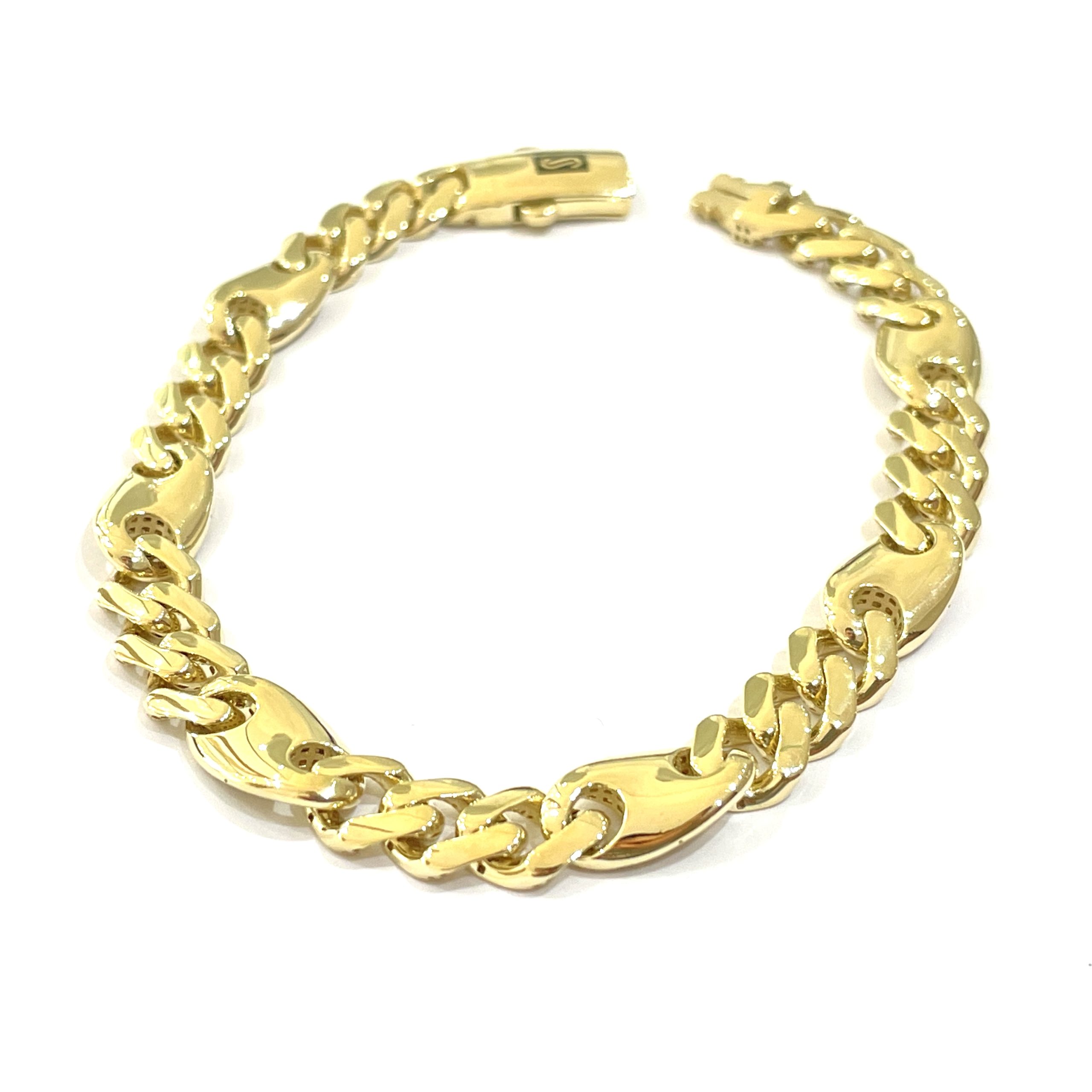 | Gold Panzer Juwelier Armband Goldbörse 585