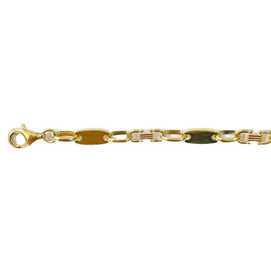 Plattenkette Armband 4,5mm 585 Gold – Bild 2