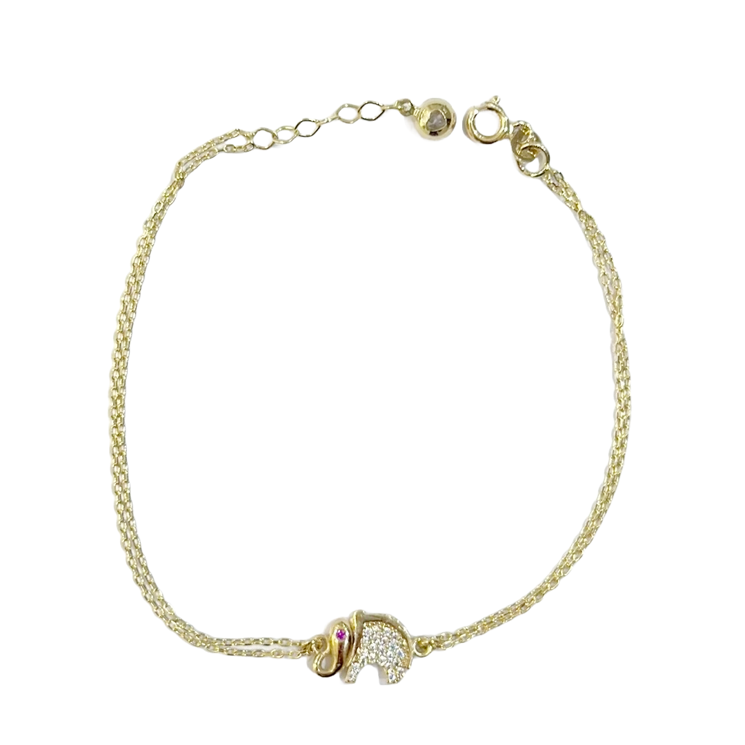 Zartes Armband mit Elefant 585 Gold_1