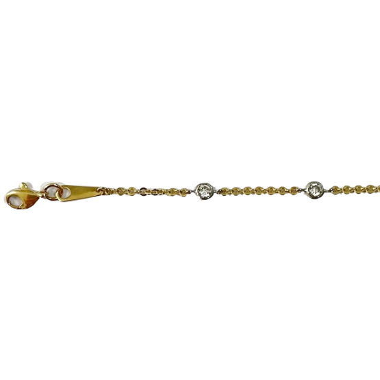 Zartes Armband mit Strass 585 Gold – Bild 2